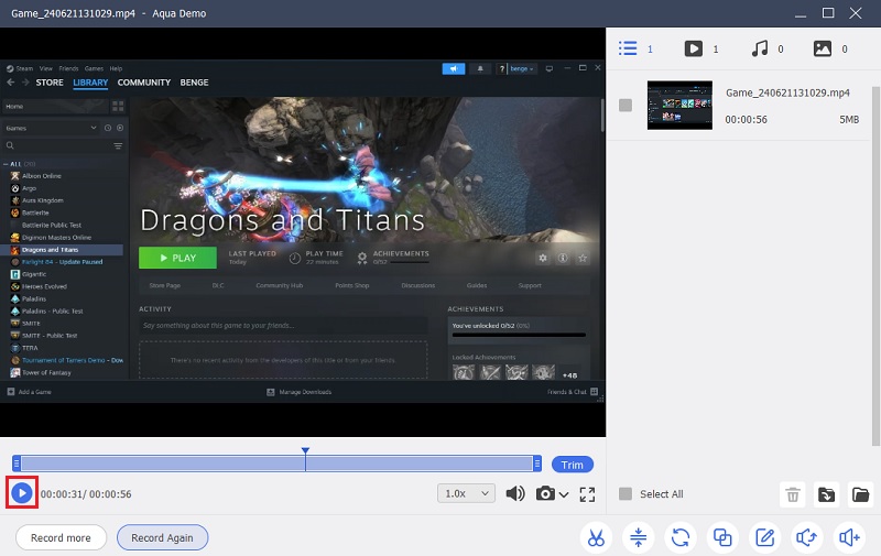 play recording