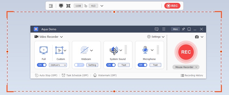 aqua demo interface