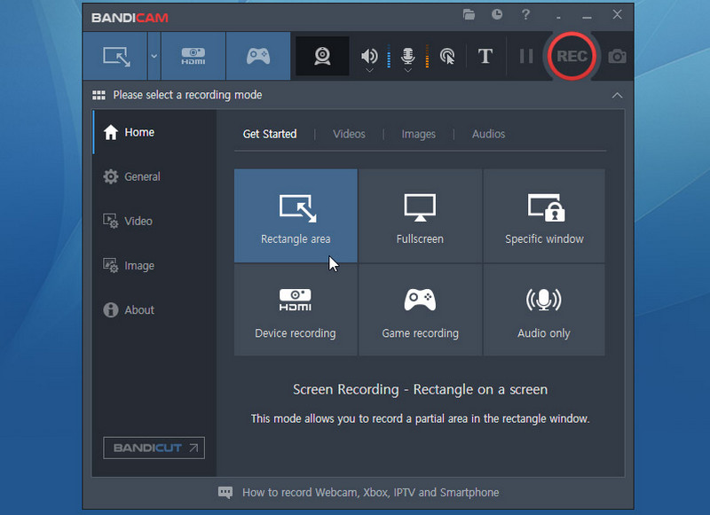 bandicam interface