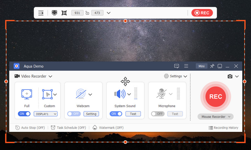 aqua demo interface