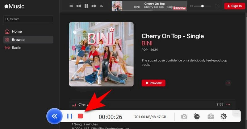 start recording apple music
