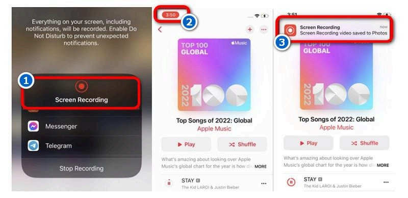 record apple music on iphone