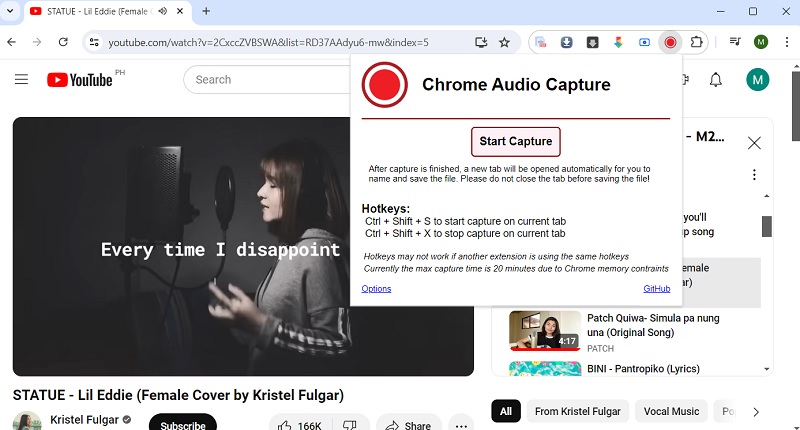 chrome audio recorder