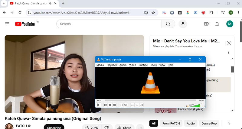 vlc recording youtube