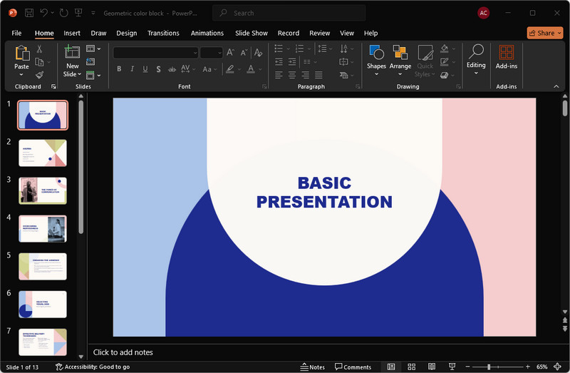 prepare the presentation
