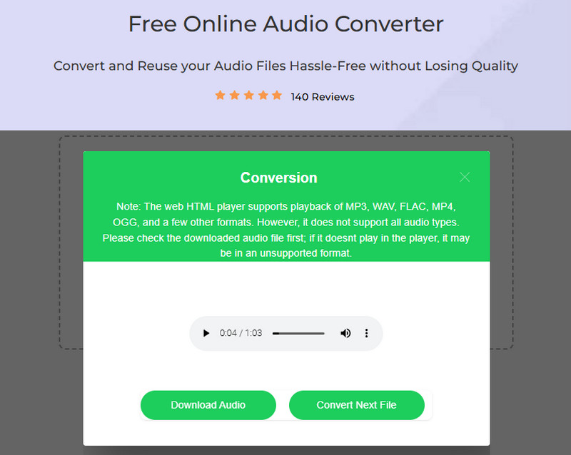 convert the recorded audio