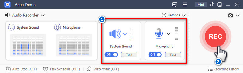 enable audio source and start to record