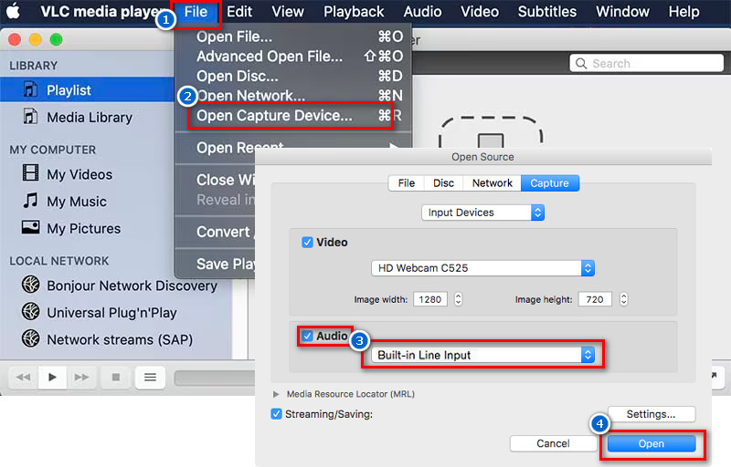 select your desired audio source
