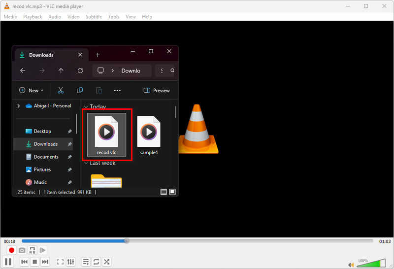 play the recorded audio