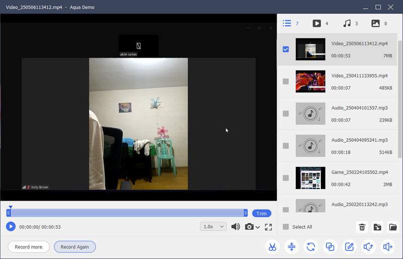 preview the recorded meeting