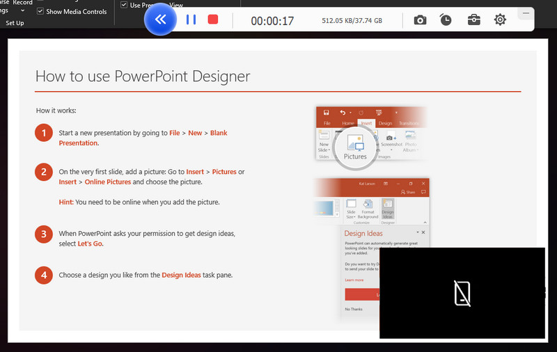 video record yourself presenting a powerpoint