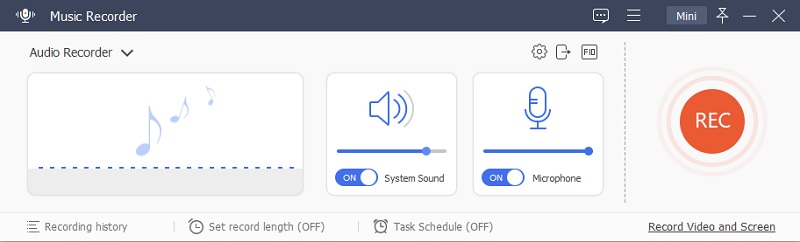 music recorder interface
