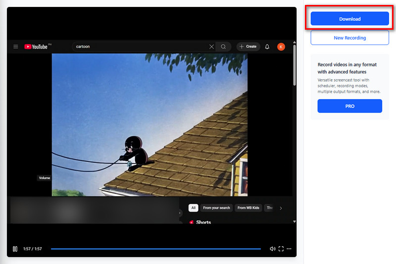 preview and download the output