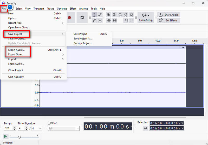 preview and save the recorded audio